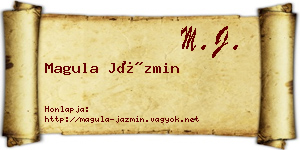 Magula Jázmin névjegykártya